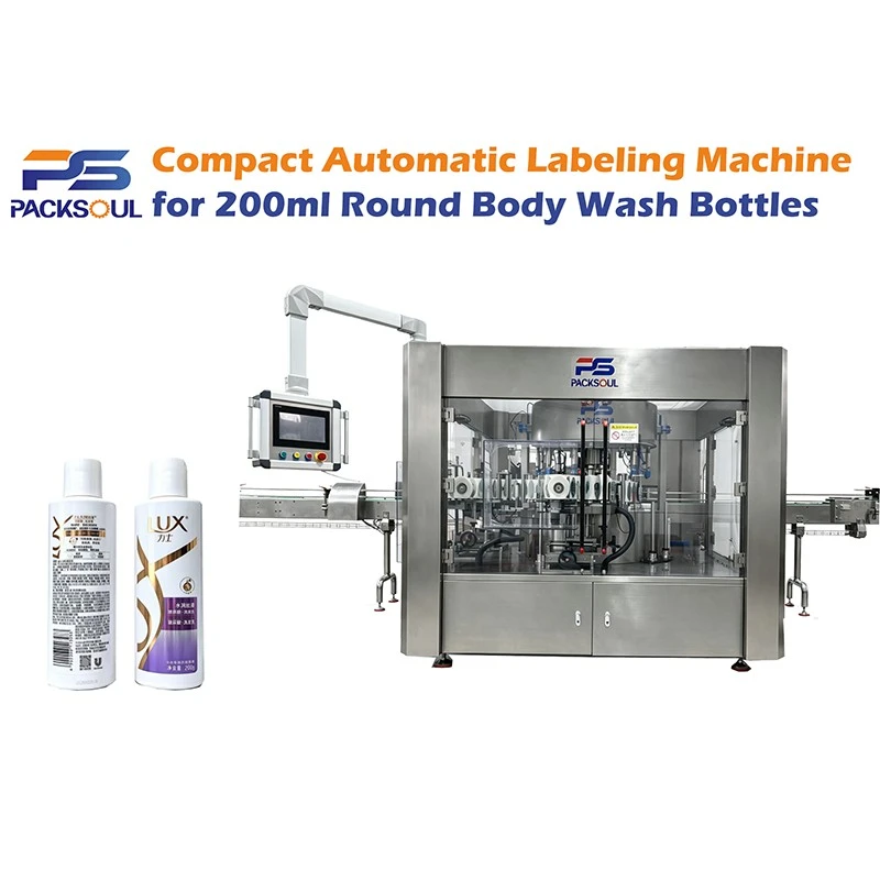 200 ml-es testmosó palack címkéző gép