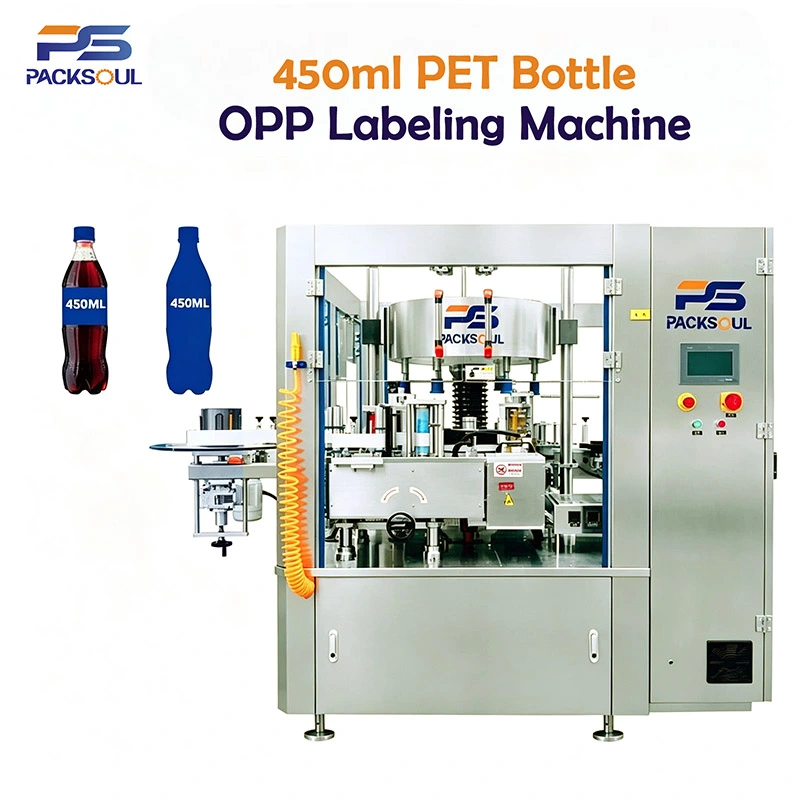 450 ml-es PET palack OPP címkézőgép